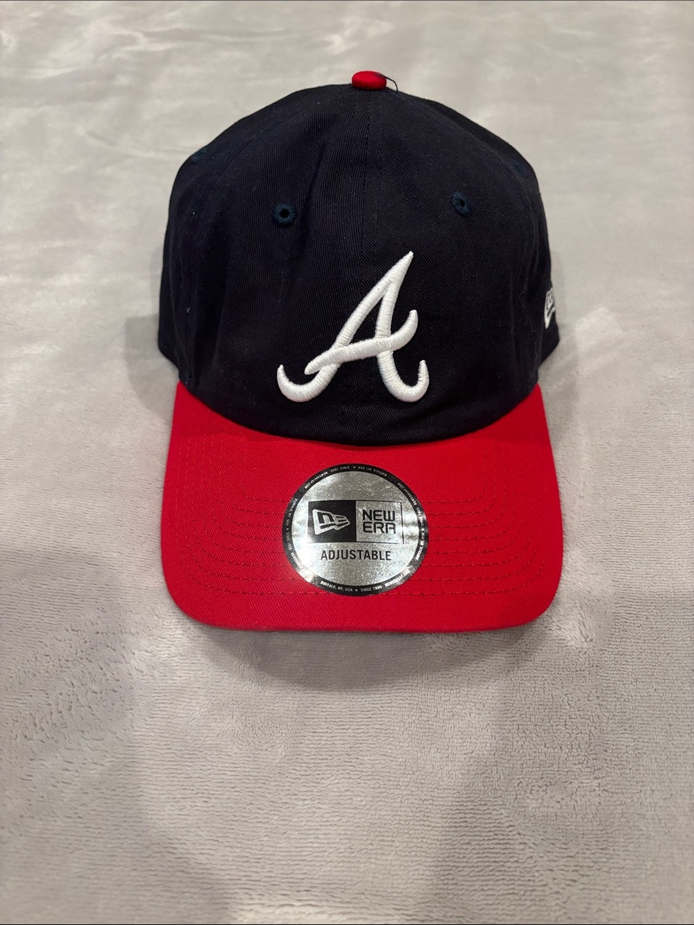 New Era Navy and Red Atlanta Braves Baseball Cap